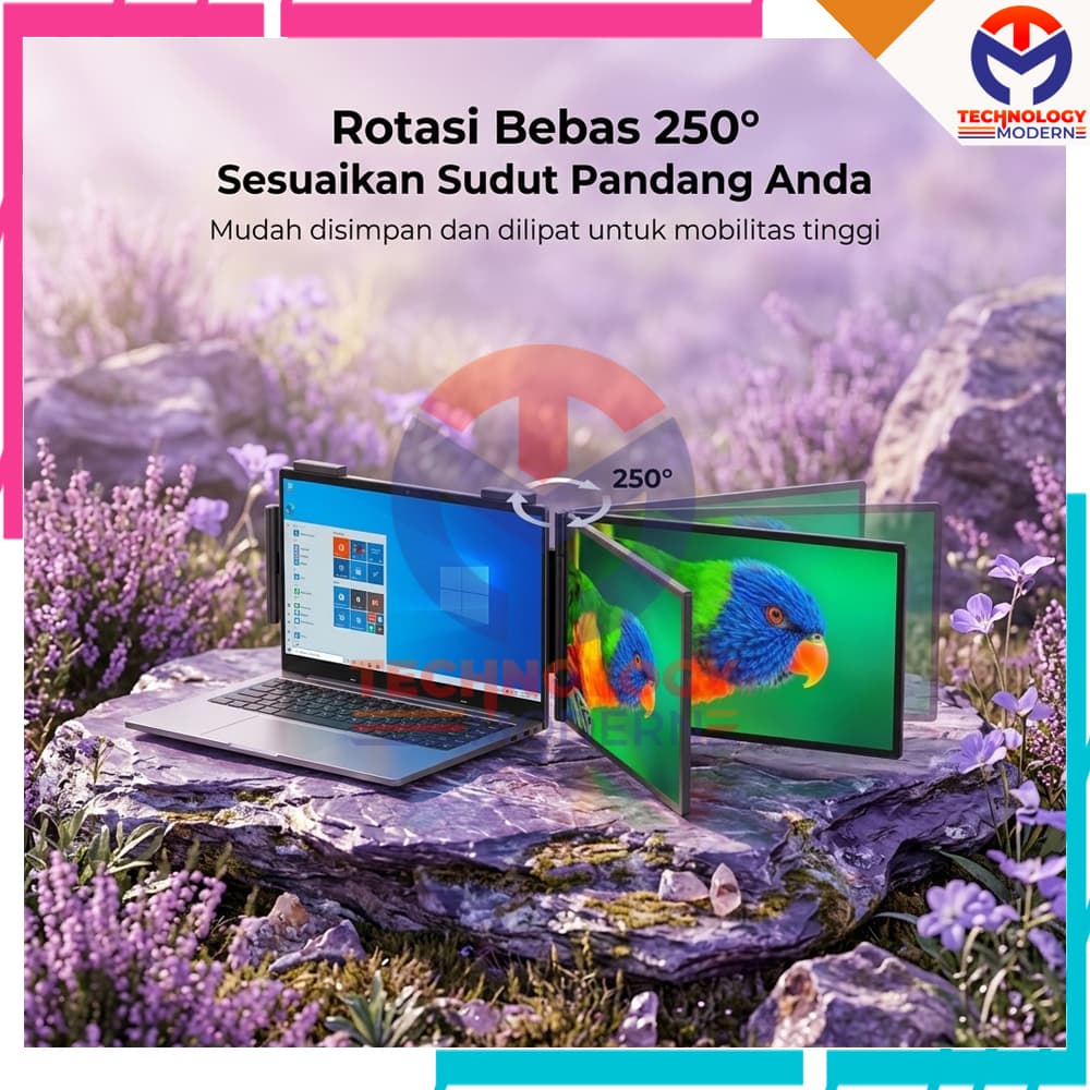 Monitor Portable 14 Inch Side Screen For Laptop 12-16 Inch Support Dual Monitor Extend Display 2
