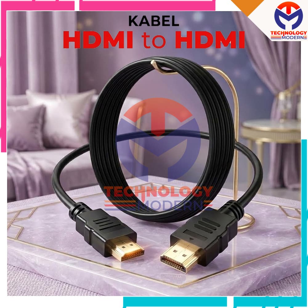 Kabel HDMI Hitam 1.5 m/meter Support 3D Blueray Full HD Untuk TV PS3 XBOX Komputer Original 2